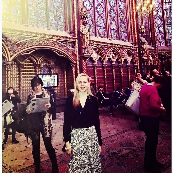 ▪️ Francesca’s Gothic Black & White Skirt - Picture 3 of 5